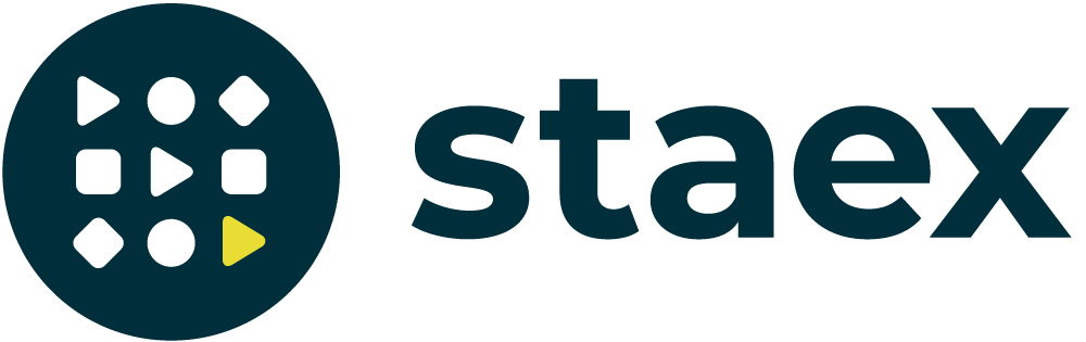 Staex logo.